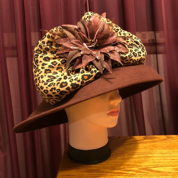 Leopard church hat